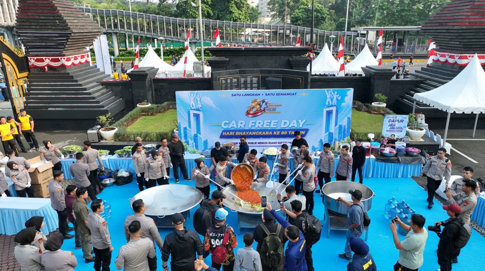 3.000 Es Buah Segar: Penyejuk Setelah Olahraga di Hari Bhayangkara ke-80