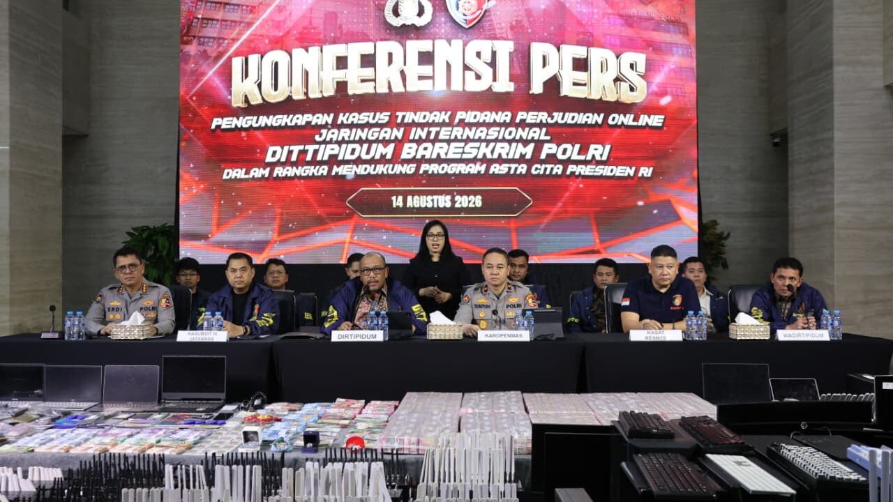 Bareskrim Polri Ungkap Jaringan Judi Online Internasional, Transaksi Capai Rp890 Miliar
